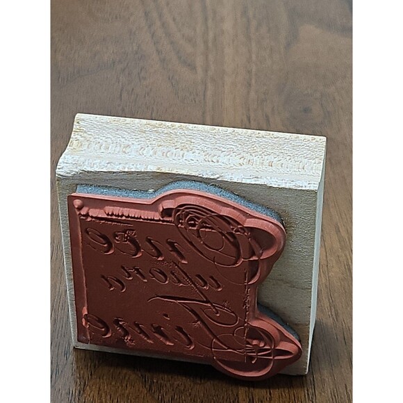 Three 2007 Club Scrap Wood Rubber Stamps- Once Upon A Time, Shop, And Ledger/log - Picture 6 of 16